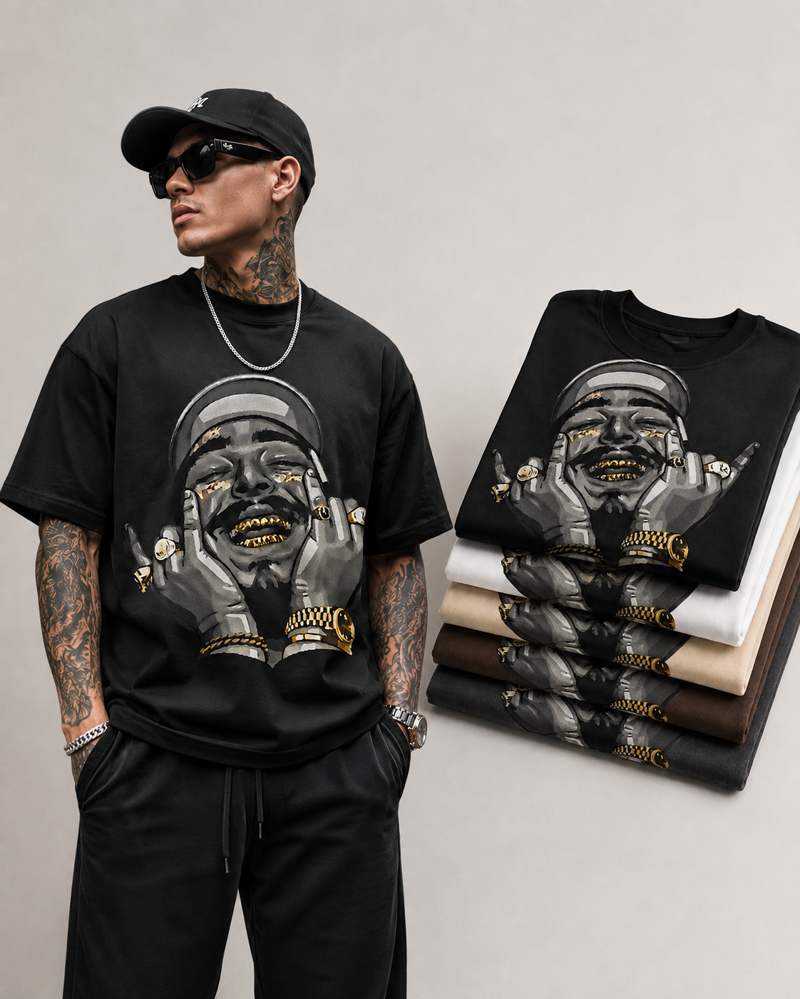 Gold Portrait Graphic Tee