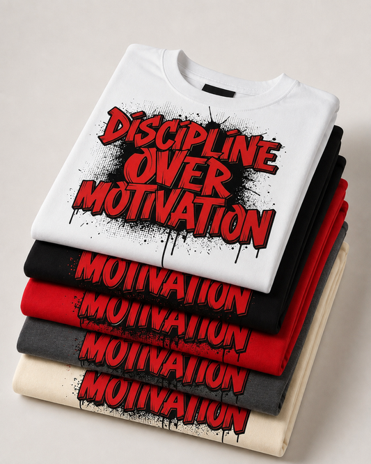 Discipline Over Motivation Graphic Tee