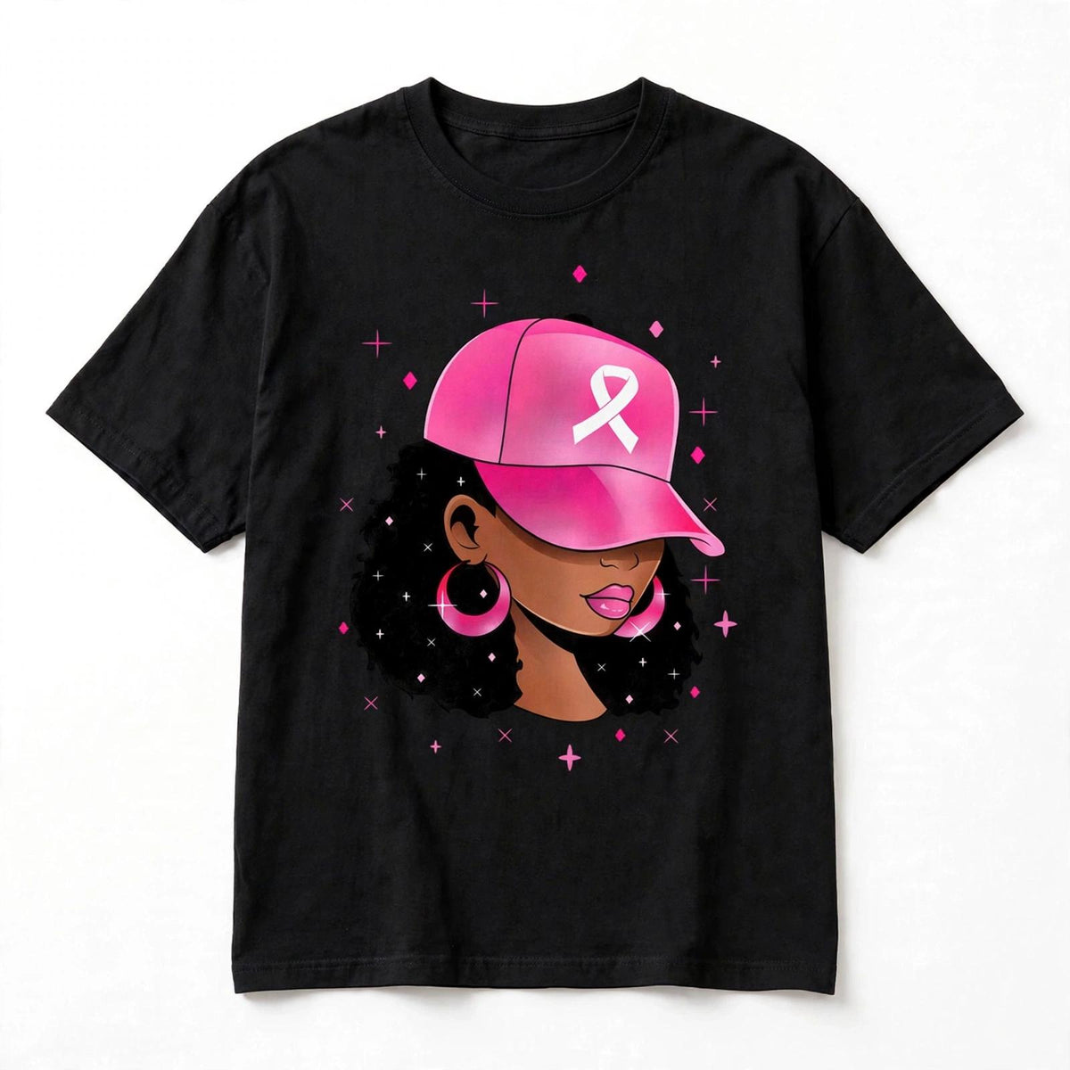 Pink Ribbon Queen Graphic T-Shirt