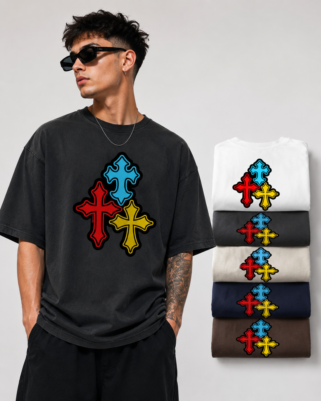 Color Cross Graphic Tee