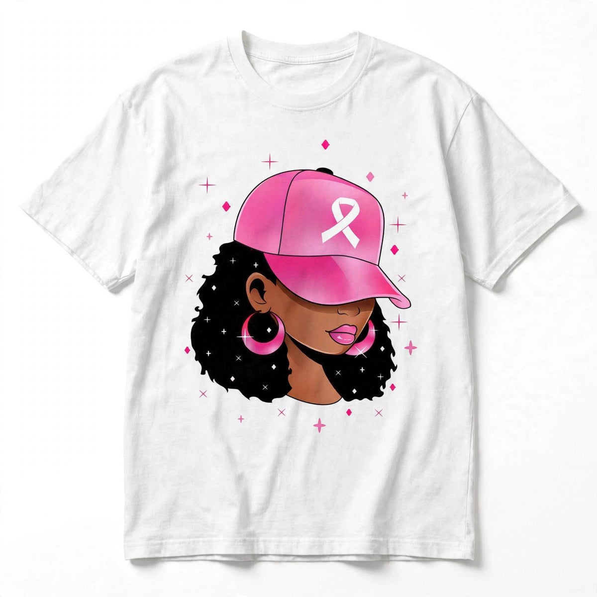 Pink Ribbon Queen Graphic T-Shirt