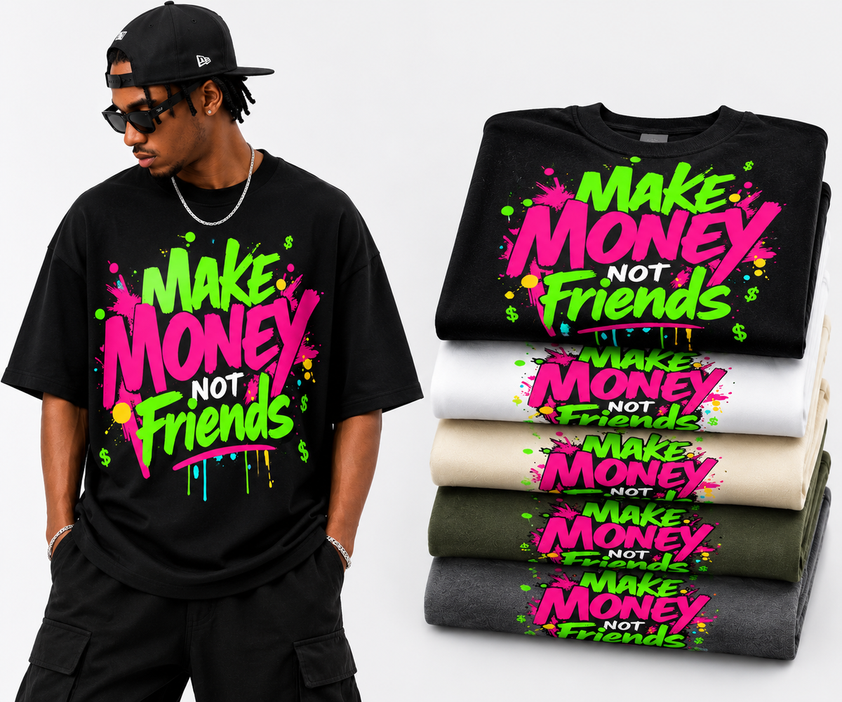 Make Money Not Friends Graffiti Tee